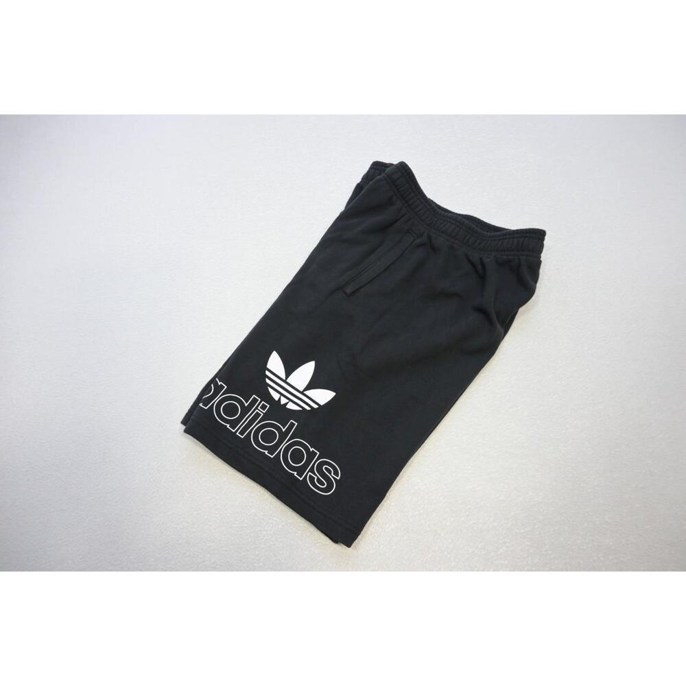Adidas Gym Shorts Cotton Blend Jogger VTG Logo W/Pockets Mens Size Small
